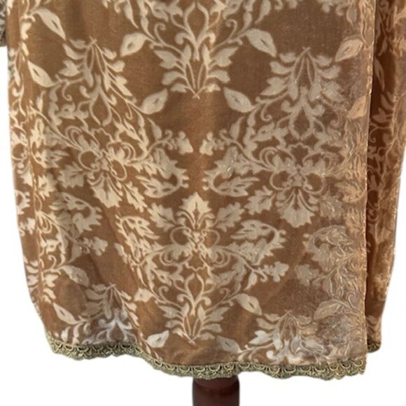 Sundance Champagne Dreams Damask Burnout Velvet Beaded Shift Lined Dress 10 NWT - Picture 6 of 16
